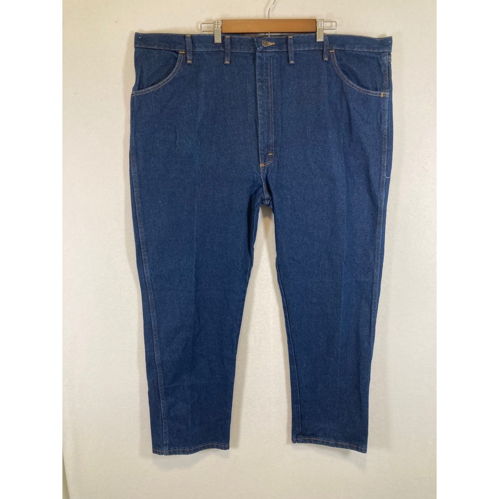 Workwear Rustler by Wrangler‎ Mens 48x30 Blue Regular Fit Straight Leg Jeans